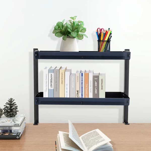 Klemme-bordhylde, Robust design, Pladsbesparende løsning,sort