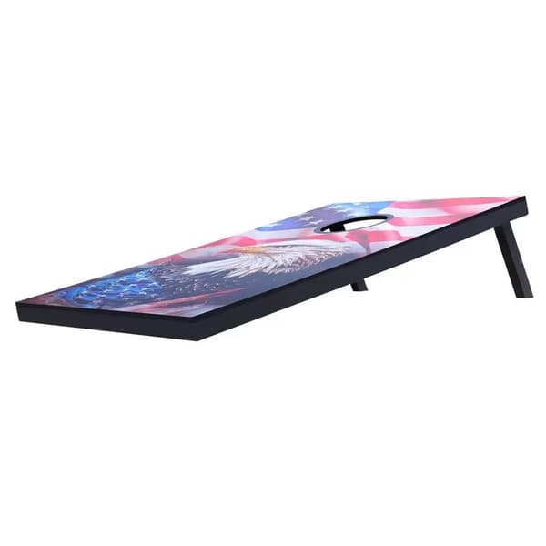Cornhole-spelset, hållbara MDF-träskivor, inkluderar 8 bönpåsar,Röd