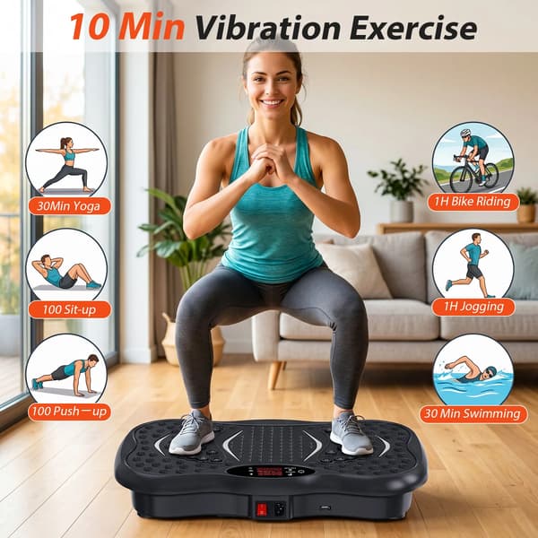 Vibrationsplade, 99 Intensitetsniveauer, Kompakt Design,HVID