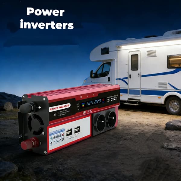 Strömväxlare, 4 USB-portar, LED-display,4000w