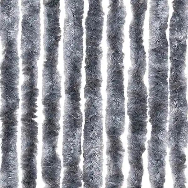 Insektnet Gardin, Chenille Materiale, Dimensioner 56 x 185 cm, Egnet til Standard Dørkarme, Sølvfarve, Holdbart Design