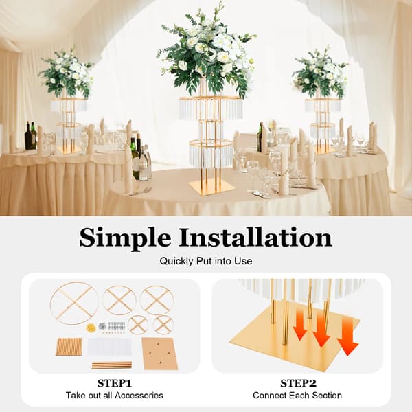 Blomsterstand, 5 niveauer, moderne design,Guld