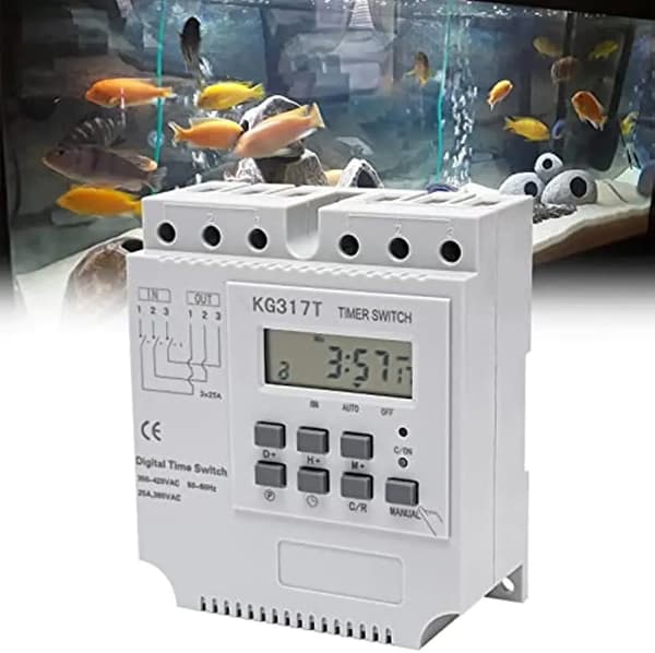 Digital timer, programmerbar, 3-faset drift,GRÅ