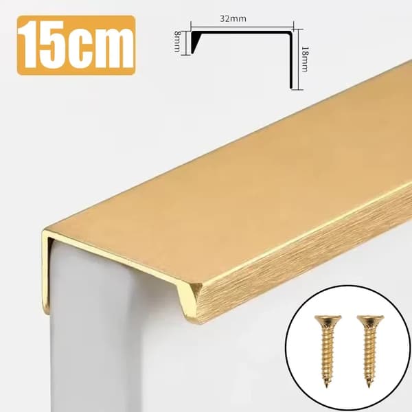 Møbelhåndtag & Knob, Moderne Design, Holdbart Aluminiumlegering,15cm-Guld, 10 Sæt-a