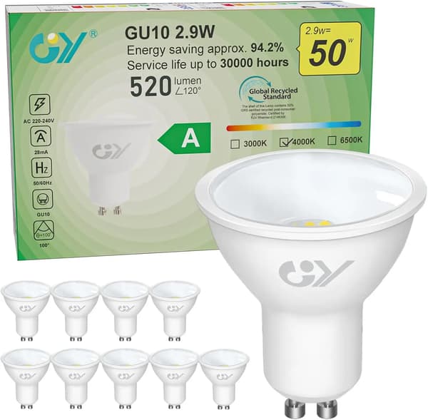 LED-lamppu, 520 lumenia, energiatehokas,Luonnonvalo