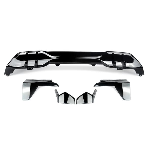 Bageste kofanger diffuser, glans sort trim, M Performance stil,glans sort
