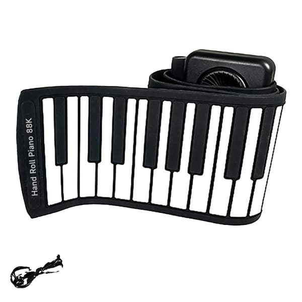 Fällbart Piano, 88 Tangenter, Bärbart och Mångsidiga Ljudfunktioner,1 st
