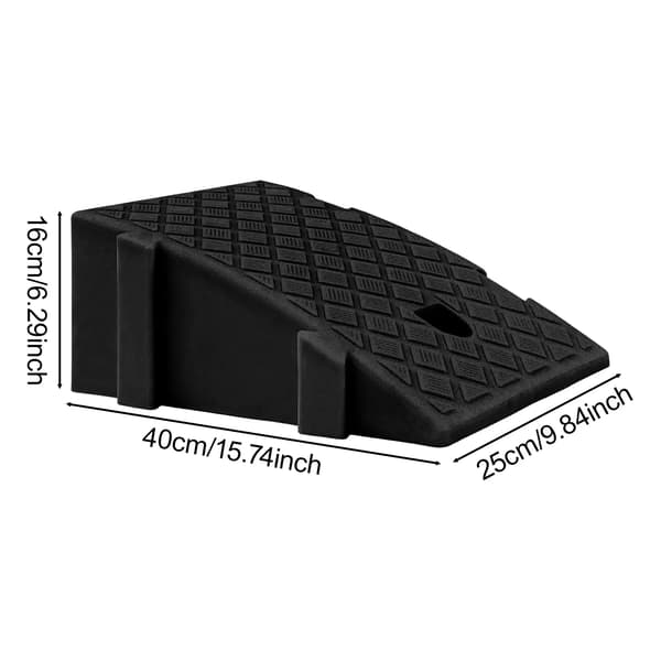 Kantsten Ramp, Belastning 1,5T, Bærbar Design,sort