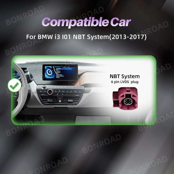 Langaton CarPlay-moduuli, Android Auto, Bluetooth-yhteys,BMW i3 NBT:lle
