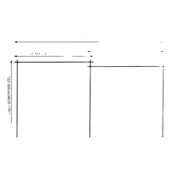 Rummdivider, Justerbar Højde, Moderne Design,Sort