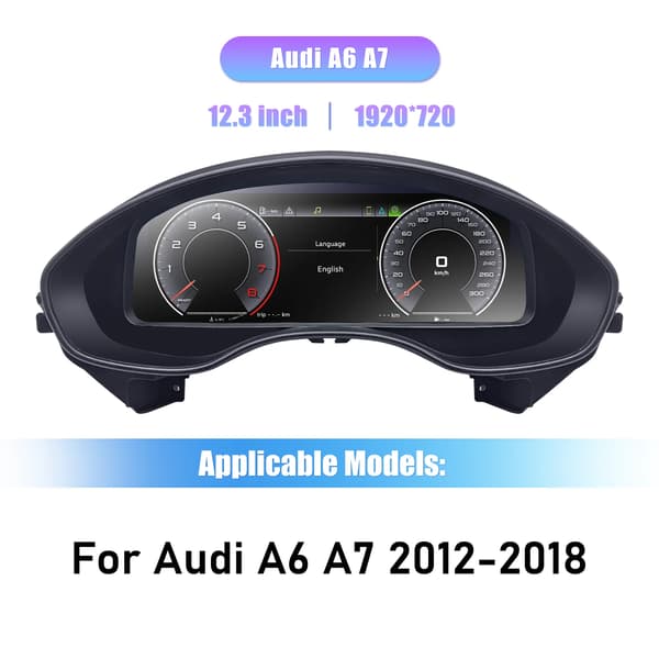 Instrumentpanelvisning, Kompatibel med Audi A6/A7, Stöder Smart Teknik,A6 A7 2012-2018