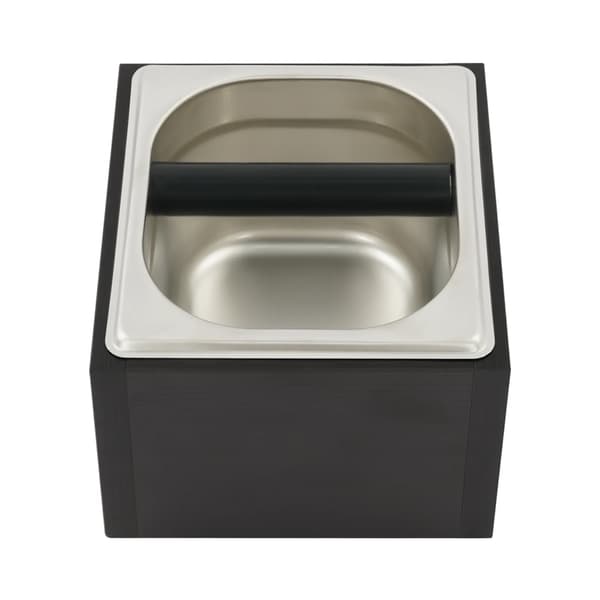 Kaffeknockbox, 1500ml kapacitet, holdbar rustfrit stål konstruktion,sort