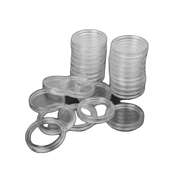 Myntkapslar, Transparent Design, 100 Stycken,25mm
