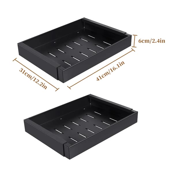 Skuffeorganisator, Udvidelig Design, Multifunktionel Opbevaring,sort 2PCS