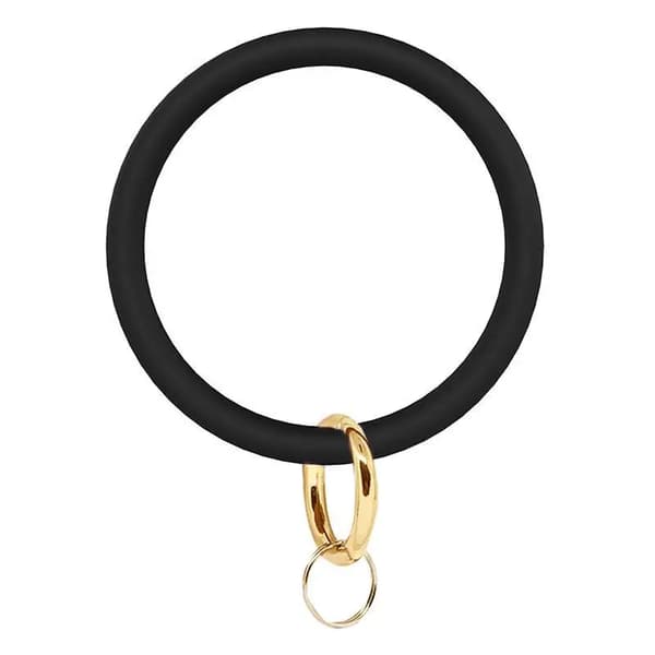 Nøglekæde, Holdbar Silikone, Trendy Design,sort
