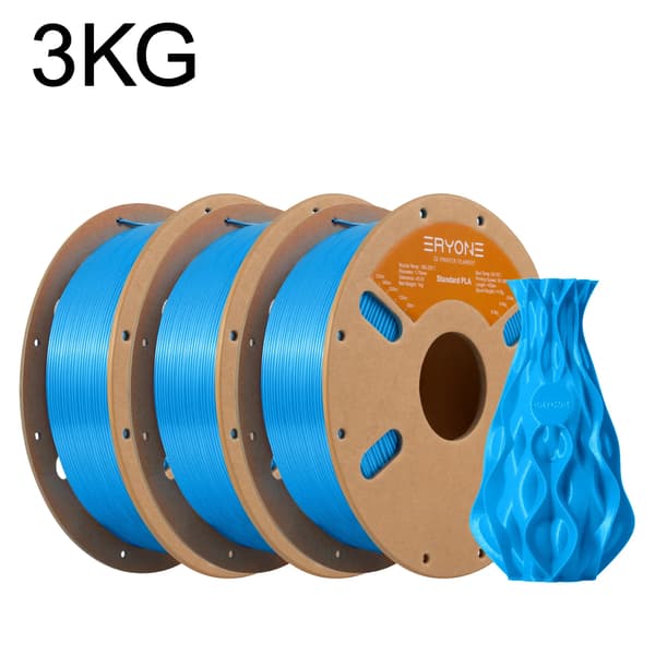 PLA Filament, 1,75 mm Diameter, Højkvalitets 3D Printmateriale,Blå-3kg
