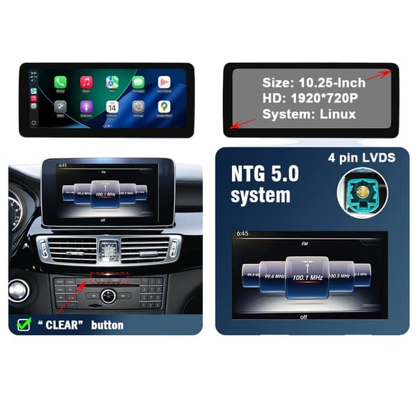 Autovideosoitin, langaton CarPlay, langaton Android Auto,NTG 5.0