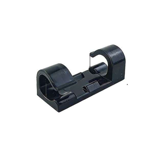 Kabelorganiseringsklip, Effektiv kabelstyring, Holdbart plastdesign,Sort-Stor