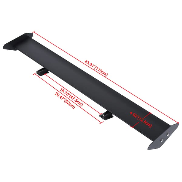 Bagspoiler, Aluminiumkonstruktion, Professionel installation anbefales,sort
