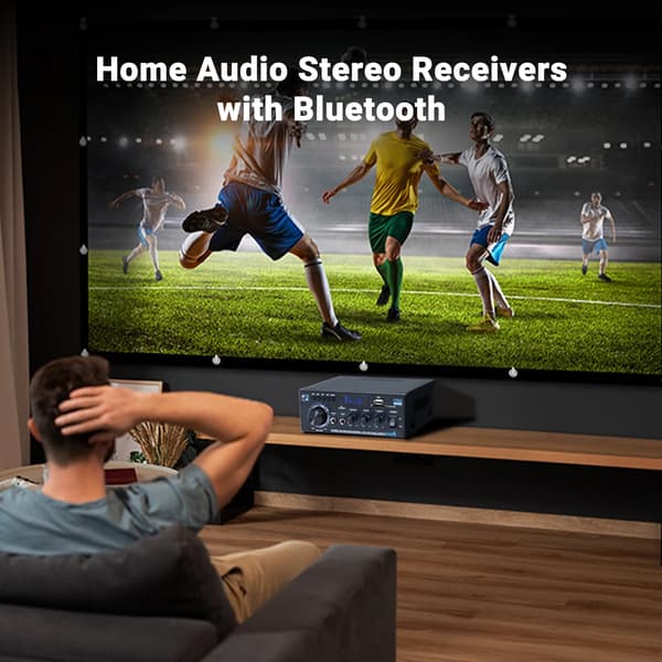 Stereo Förstärkare, Bluetooth 5.0, USB/SD Uppspelning,AK45
