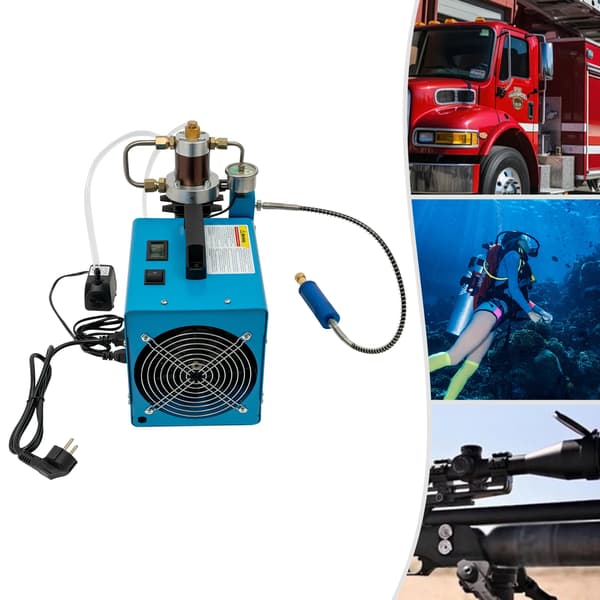 Elektrisk Luftkompressor Pump, 1800W Effekt, Tvåstegs Kompression,Blå
