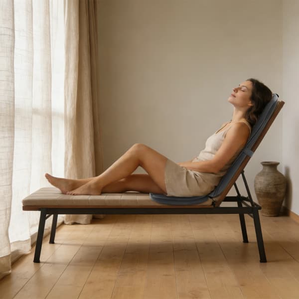 Massagefåtöljkudde, Värmefunktion, Ergonomisk Design,Svart