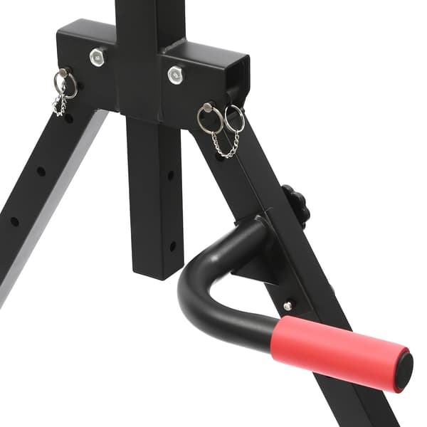 Horisontal Pull Up Bar, Højdejusterbar, Anti-Skrid Design,sort