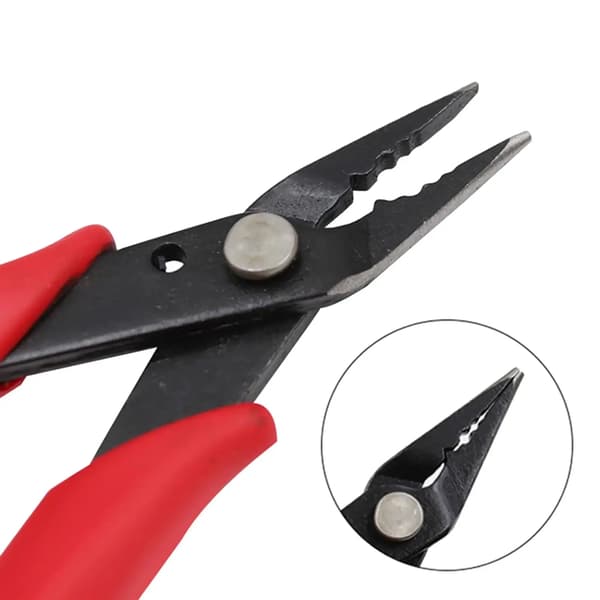 Smykkekrimpetang, Rustfrit Stål Konstruktion, Ergonomisk Greb,Rød