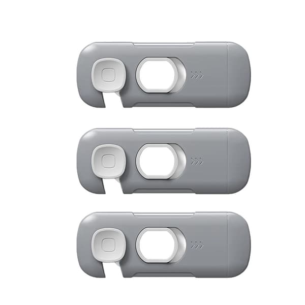 Skåplås, Barnsäkerhetsskydd, Lätt Installation,C302-Drak Gray 3pcs