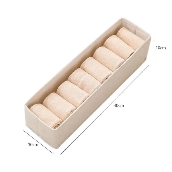 Opbevaringsorganisator, Foldbart Design, Alsidig Brug,S-Beige
