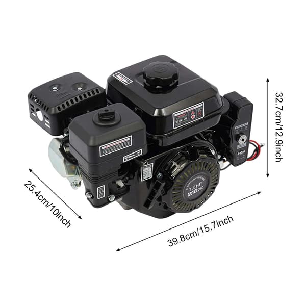Benzinmotor, 7,5 HK, 210 cc slagvolumen,sort
