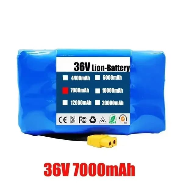 Batteri, 6000mAh kapacitet, 36V spänning,7000mAh