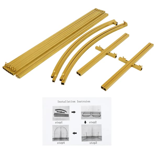 Bröllopsbåge, Elegant Design, Hållbar Metallkonstruktion,Guld, M