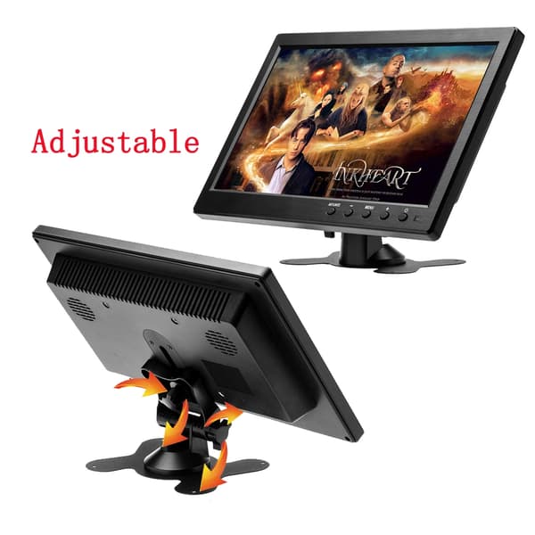 Bilmonitor, 10,1 tommer LCD, flere indgangsporte,Bilmonitor