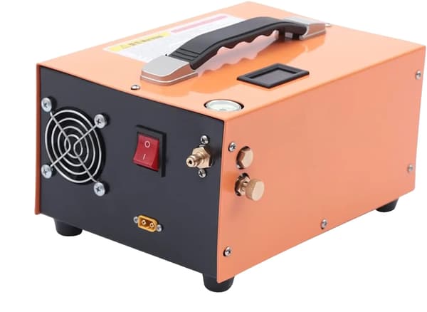 Högtrycksluftkompressor, Effektiv uppblåsning, Hållbar konstruktion,Orange, 220V