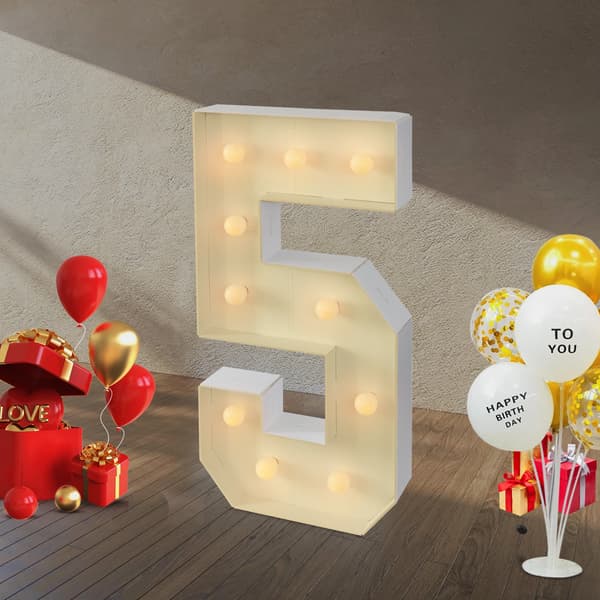 Belyst Nummer, Varmt Lys, Energi-Effektive LED Pærer,5, HVID