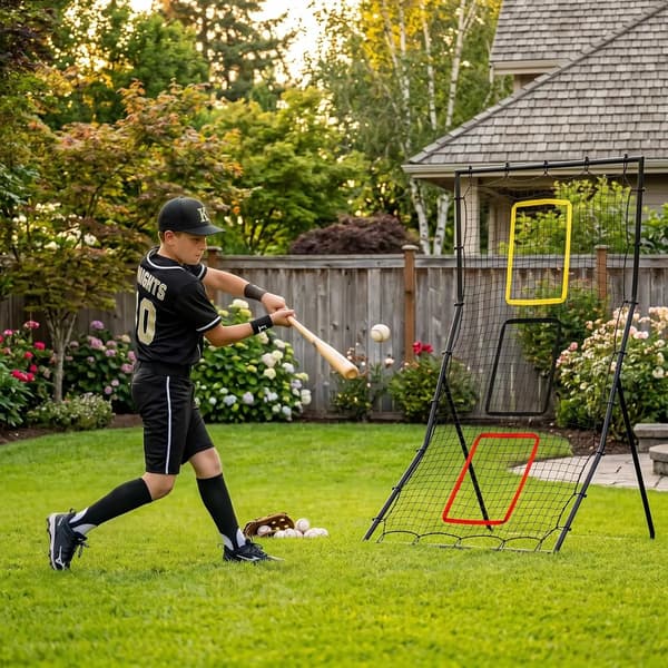 Rebound Net, 3 Målzoner, Holdbar Stålramme,MULTI