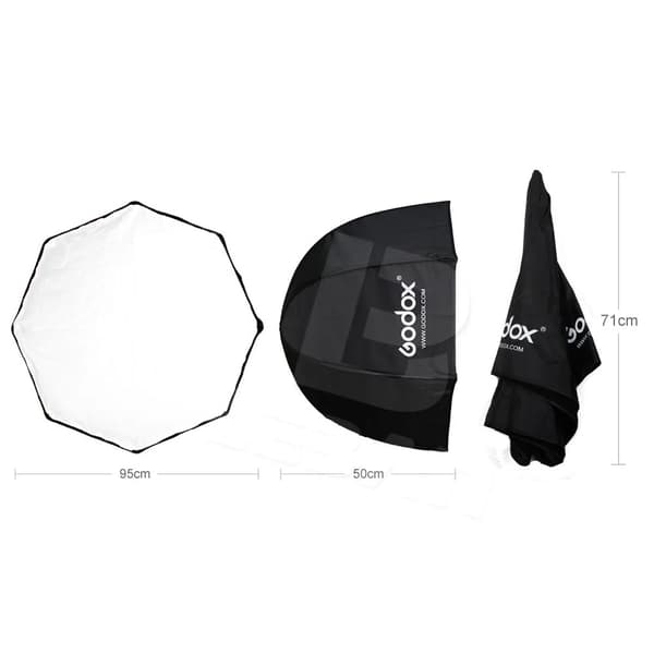 Paraply Softbox Reflektor, Bärbar Design, Hållbart Material,95CM