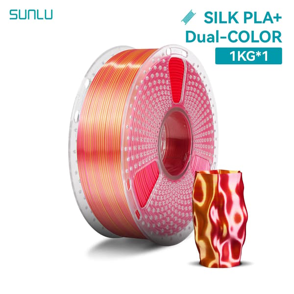 3D-printer filament, PLA-materiale, silkeagtig glat finish,SILK Rød Guld
