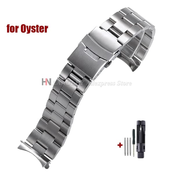 Urrem, Rustfrit Stål, Alsidig Kompatibilitet,til Oyster-a, 22mm-uden logo