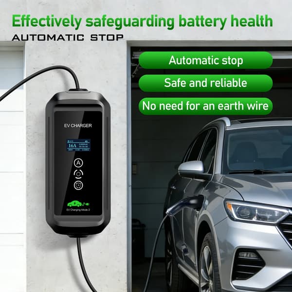 EV-laddare, 11KW effektutgång, bärbar design,Typ2