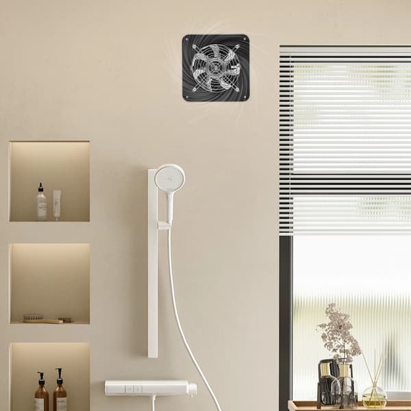 Afbudsventilator, Væghængt Design, Høj Effektivitet,sort