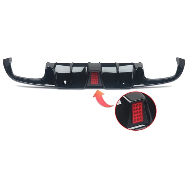 Bumper Diffuser, PP Plastmaterial, Kompatibel med AMG-Line Modeller,Glansig svart