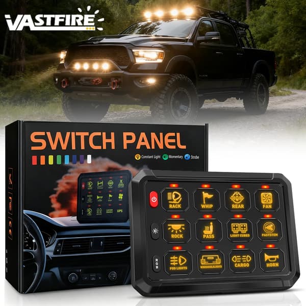 RGB Switch Panel, App Kontrol, Touch Switch,12 gange(No APP)