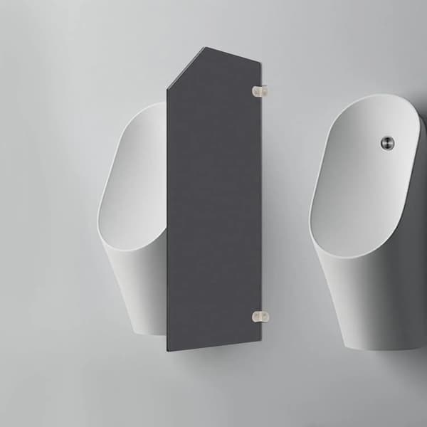 Urinalskillevæg, Væghængt, Pladsbesparende Design,sort