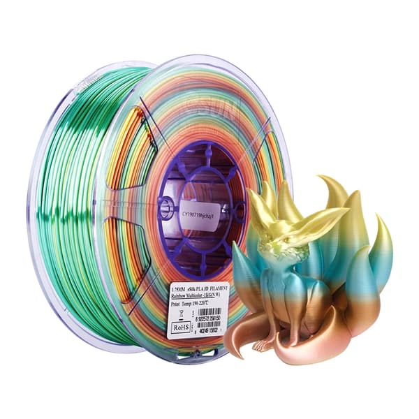 3D-printer filament, silke finish, nem printning,Regnbue