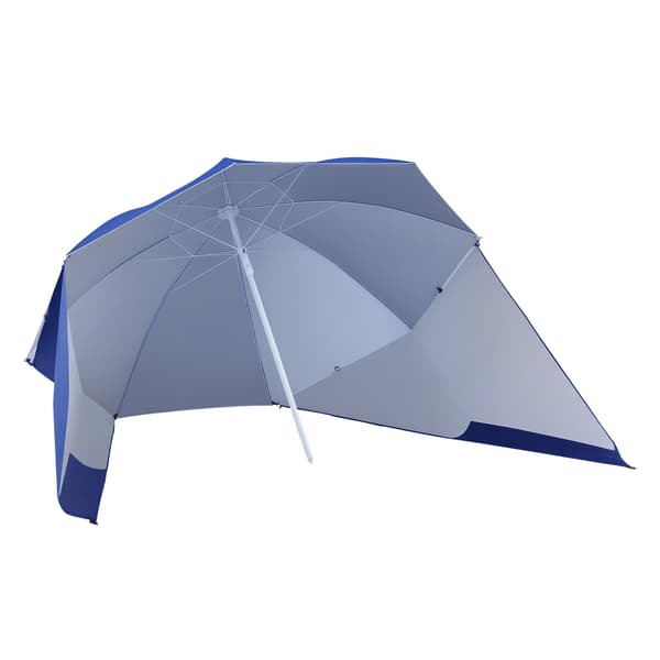Strandparasol, Bærbar Design, UV Beskyttelse,Blå