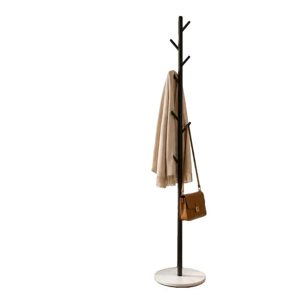 Kappeholder, Fritstående Design, Marmorbase,sort