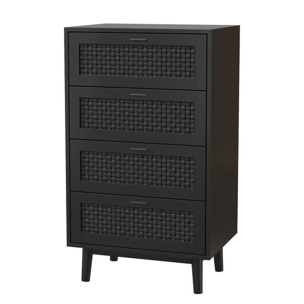 Byrå, Rymlig Förvaring, Stilig Design,Svart