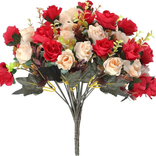 Kunstige Rosen, Alsidige til Dekoration, Perfekte til Begivenheder,3PCS-a, farve 2